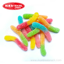 Assorted Sour Bright Neon Worms Gummy Candy